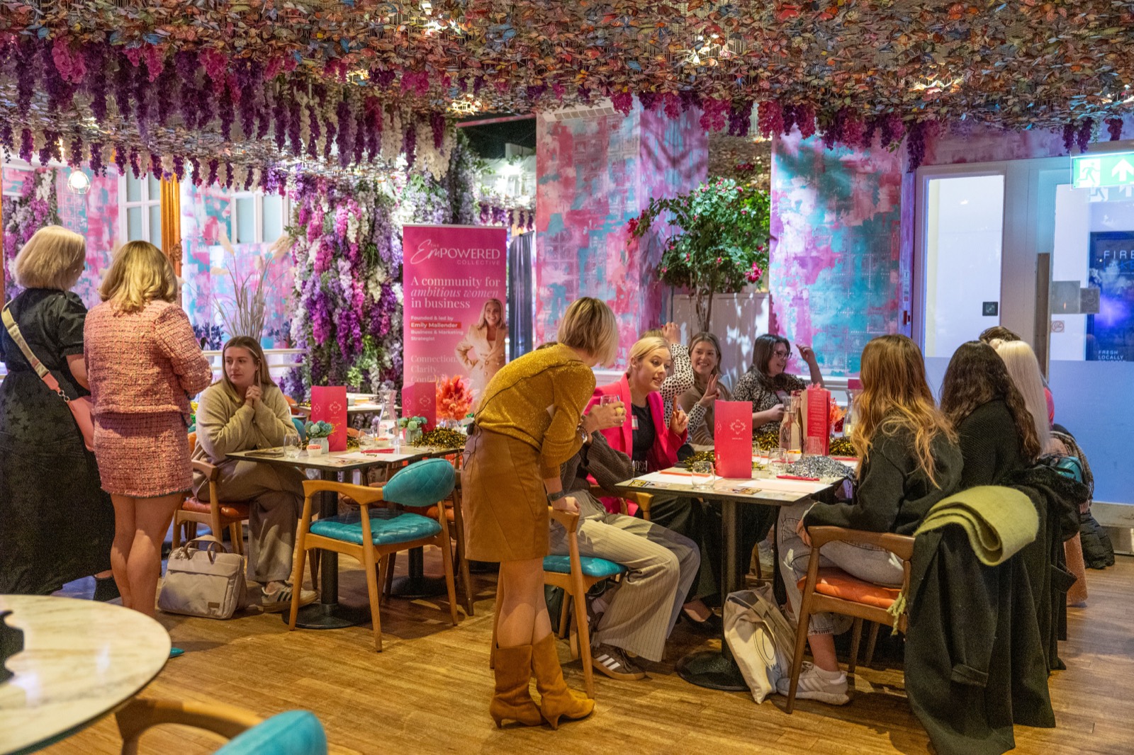 Women networking at an EMpowered with Emily event